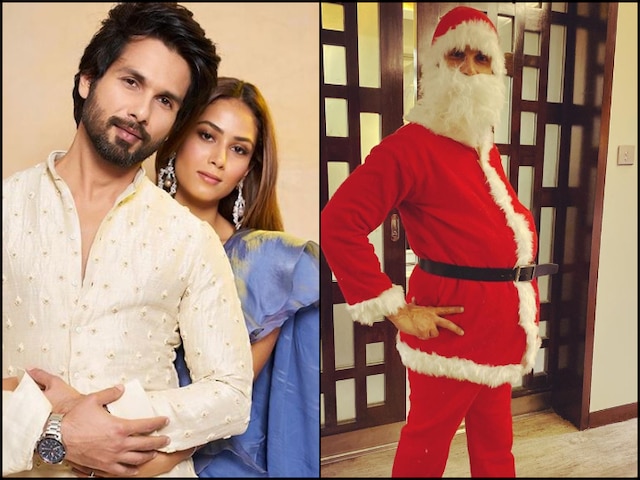 Pic Shahid Kapoor Turns Fittest Santa Claus For His Kids