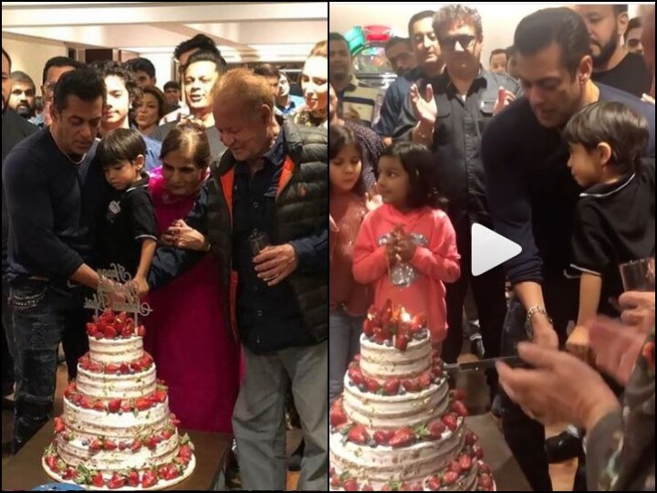 PIC & VIDEO: Salman Khan Cuts Four-tiered Birthday Cake With Family & Friends PIC & VIDEO: Salman Khan Cuts Four-tiered Birthday Cake With Family & Friends