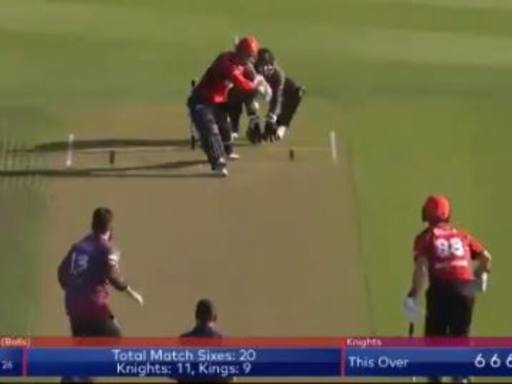 WATCH: Leo Carter Pulls Off A 'Yuvraj Singh', Hits 6 Sixes In An Over  WATCH: Leo Carter Pulls Off A 'Yuvraj Singh', Hits 6 Sixes In An Over