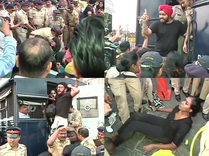 JNU Violence: Protest in Mumbai Continues, Police 'Re-Locates' Protesters From Gateway Of India JNU Violence: Protest in Mumbai Continues, Police 'Re-Locates' Protesters From Gateway Of India