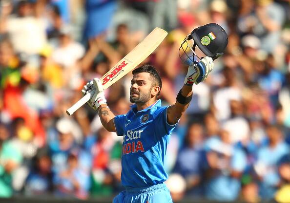 Team India skipper Virat Kohli on Tuesday stand a chance to match cricketing icon Sachin Tendulkar in terms of most tons scored on home soil when India takes on Australia in first ODI on Tuesday.
