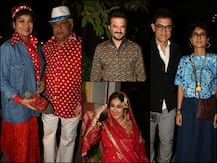 PICS: Aamir, Anil & Other B'wood Celebs Attend Javed Akhtar's Retro-themed Birthday Party