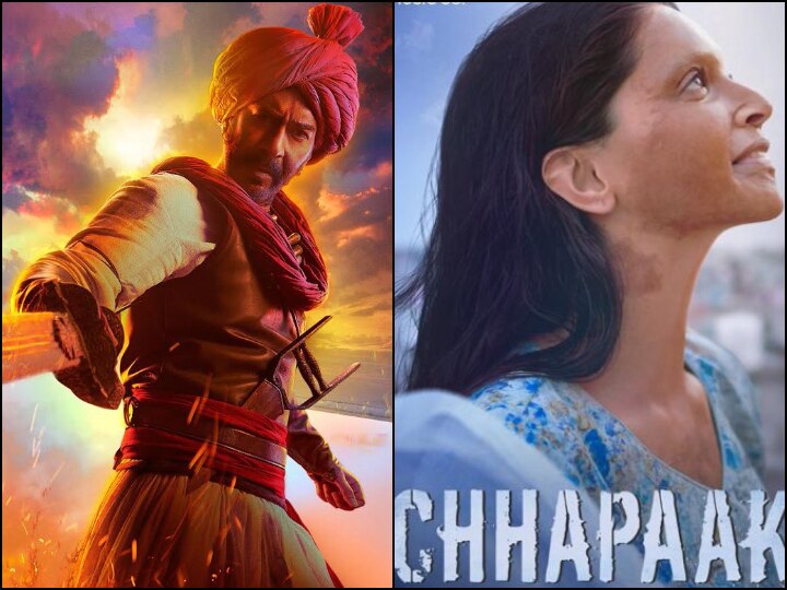 Chhapaak Vs Tanhaji: The Unsung Warrior First Week Box Office Collection Tanhaji Vs Chhapaak FIRST Week Box Office: Ajay Devgn’s Film Continues To ROAR, Deepika Padukone Starrer Slows Down