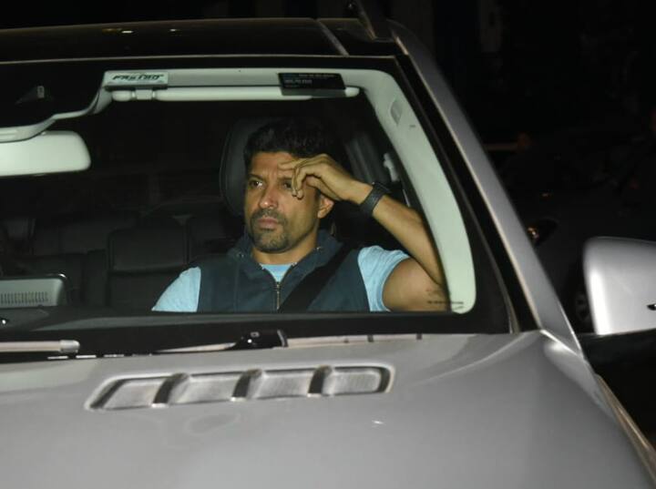 Shabana Azmi's step-son Farhan Akhtar visited her with girlfriend Shibani Dandekar. (Photo: Manav Manglani)