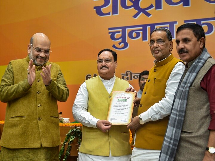 JP Nadda Elected Unopposed As The National President Of Bharatiya Janata Party JP Nadda Elected Unopposed As The National President Of Bharatiya Janata Party