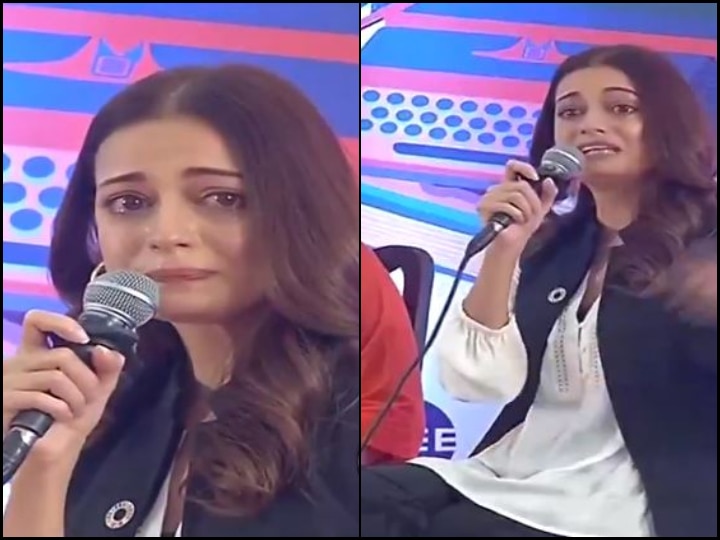Dia Mirza Breaks Down Into Tears At Jaipur Lit Fest While Talking About Climate Change, Gets Trolled Video Dia Mirza Trolled For Breaking Down At Jaipur Lit Fest