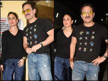 PICS: Kareena Kapoor & Saif Ali Khan TWIN In Black & Blue At 'Jawaani Jaaneman' Screening