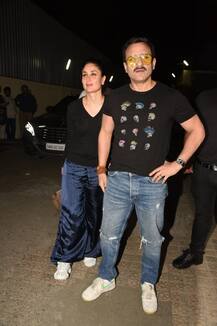 PICS: Kareena Kapoor & Saif Ali Khan TWIN In Black & Blue At 'Jawaani Jaaneman' Screening