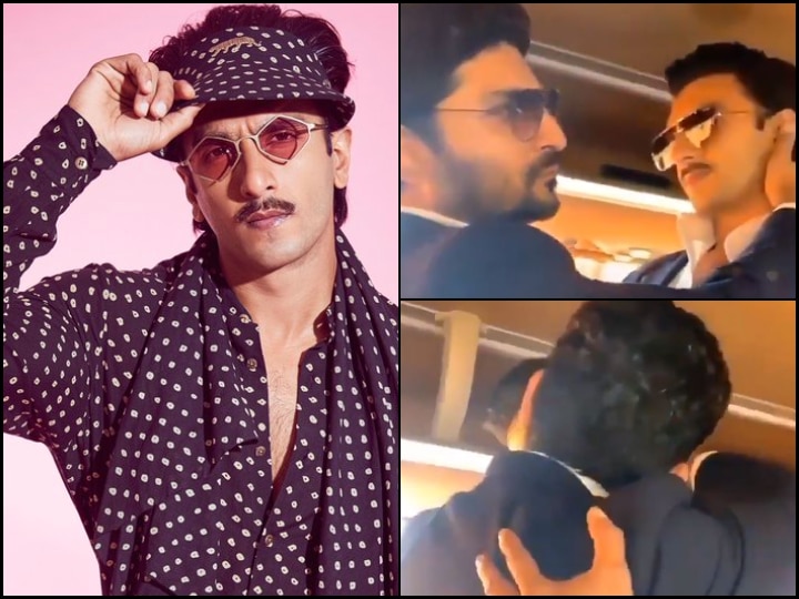 Ranveer Singh Jatin Sarna Kiss Video 83 Actor Says Tumhari Bhabhi Deepika Padukone Live Dekh Rahi Hai VIDEO: Ranveer Singh KISSES His ‘83’ Co-star Jatin Sarna, Says ‘Bhabhi Dekh Rahi Hai’