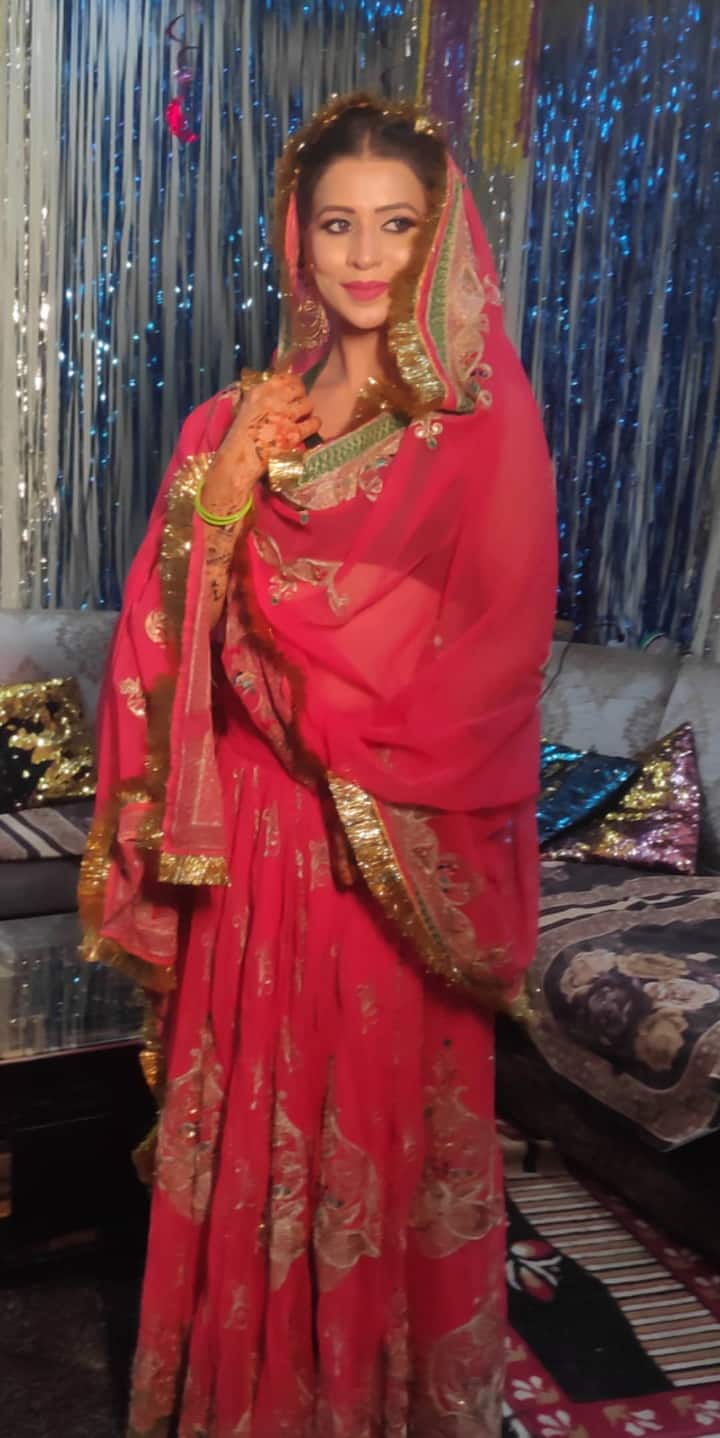 Anurag Sharma's bride shared a picture from her pre-wedding function on her Instagram story.