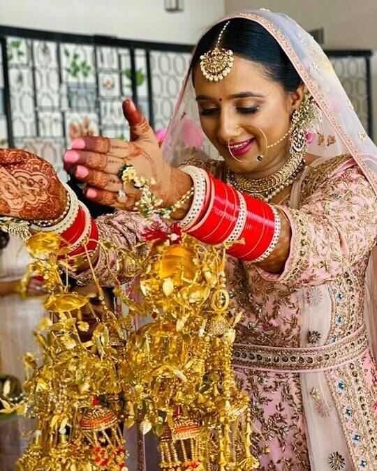 The couple got hitched in a traditional Sikh wedding followed by a Hindu wedding. 