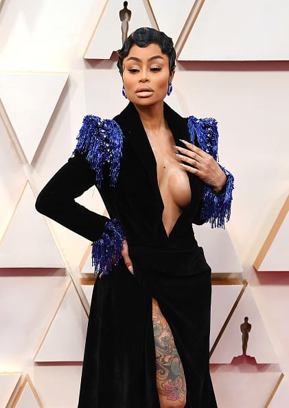 The reality TV star showed her skin in a plunging neckline outfit. (Source- Getty Images)