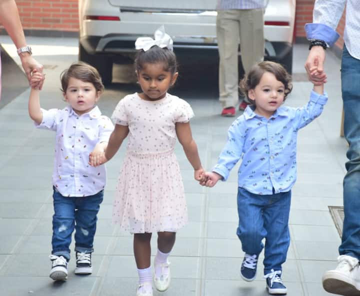 Here's an adorable picture of Sunny-Daniel's kids holding hands. (Photo: Manav Manglani)