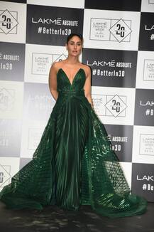 'Lakme Fashion Week' Finale: Kareena Stuns In Green Off-Shoulder Gown As She Walks The Ramp (PICS)