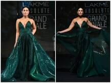 'Lakme Fashion Week' Finale: Kareena Stuns In Green Off-Shoulder Gown As She Walks The Ramp (PICS)