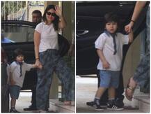 PICS: Kareena & Baby Taimur Twin In White As They Get Snapped Outside Karisma Kapoor's House