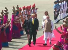 Trump India Visit: US President Arrives In Ahmedabad; Motera Stadium Brimming With Energy To Welcome Donald Trump (PICS)