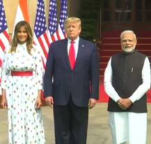 IN PICTURES: On Day 2 Of Their Visit, Donald Trump, Melania Pay Homage To Mahatma Gandhi