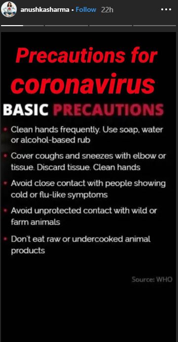 Coronavirus: Anushka Sharma, Anupam Kher & Other B'wood Celebs Ask Fans To Take Precaution