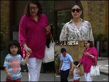 Taimur Ali Khan Playfully Says ‘Aye Bhai Log’ To Paparazzi As He Steps Out With Mom Kareena & Grandma
