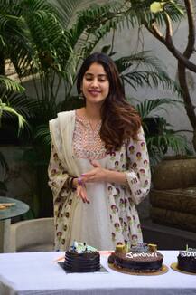 PICS: Janhvi Kapoor Celebrates 23rd Birthday With Media At Grandma's Bungalow