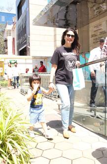 PICS: Baby Taimur Relishes Ice-Cream As He Gets Snapped With Parents Kareena Kapoor-Saif Ali Khan