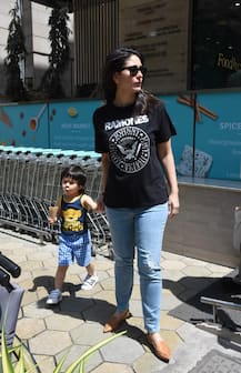 PICS: Baby Taimur Relishes Ice-Cream As He Gets Snapped With Parents Kareena Kapoor-Saif Ali Khan