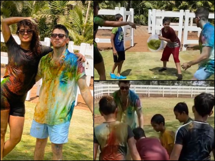 Holi 2020: Priyanka Chopra & Nick Jonas Celebrate Festival With Colours, Bhang, Videos Inside! WATCH: From Enjoying Bhang To Getting Drenched In Water, Nick Jonas Enjoys Colourful Holi With Priyanka Chopra