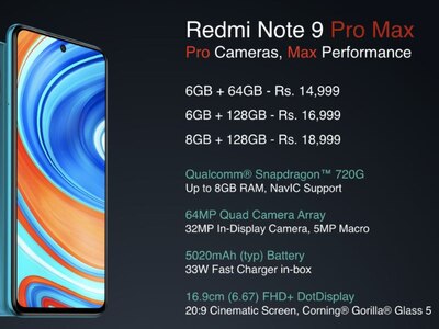 Redmi note 9 pro colours blue