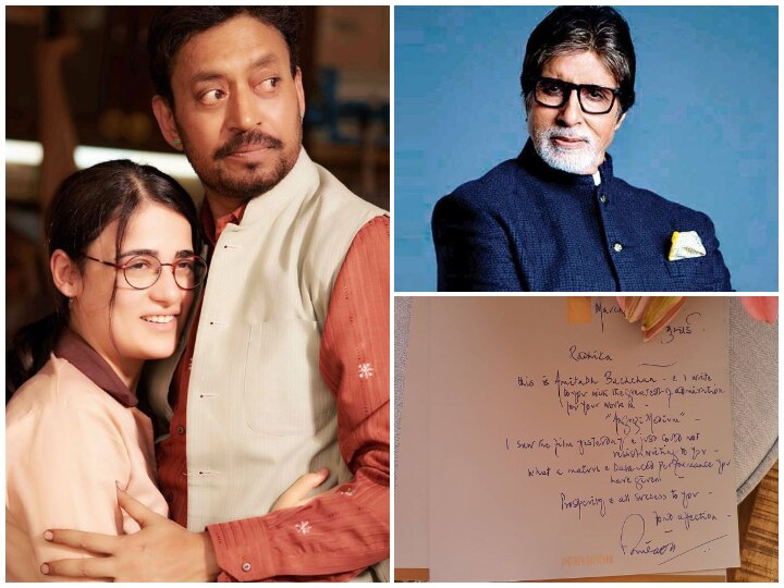 Angrezi Medium: Amitabh Bachchan Sends Radhika Madan A Handwritten Congratulatory Note Praising Her Performance (Pictures) Big B Sends 'Angrezi Medium' Actress Radhika Madan A Handwritten Congratulatory Note Praising Her Performance