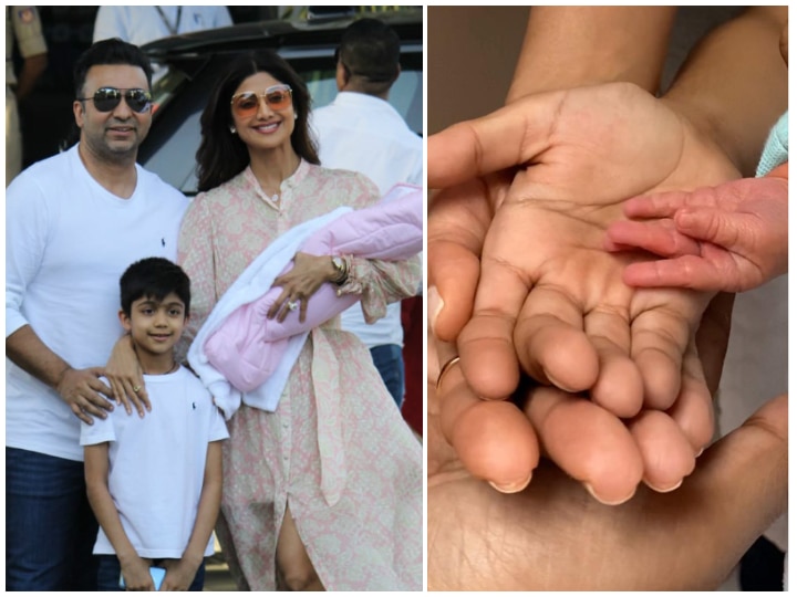 Shilpa Shetty Celebrates First-Month Milestone Of Newborn Daughter Samisha; Shares Adorable Picture Shilpa Shetty Celebrates First-Month Milestone Of Newborn Daughter; Shares Adorable PIC