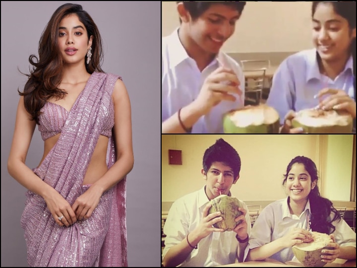 Janhvi Kapoor Throwback Video From School Days Goes Viral, Actress Sips Coconut Water In Clip Throwback Video Of Janhvi Kapoor From Her School Days Goes Viral, Actress Looks Cute As She Sips Coconut Water