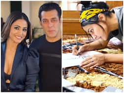 Coronavirus: Hina Khan Takes Inspiration From 'Bigg Boss' Host Salman Khan; Enjoys Sketching Amid COVID-19 Lockdown (PICS)