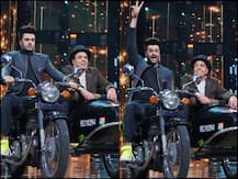 PICS: Maniesh Paul's Jai Veeru Moment with Dharmendra On Sets Of Sa Re Ga Ma Pa Li’l Champs