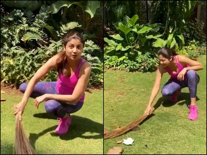 Shilpa Shetty Cleans Up Garden Amid Lockdown, Pens Heartfelt Note For House Help WATCH: Shilpa Shetty Cleans Up Garden Amid Lockdown, Pens Heartfelt Note For House Help
