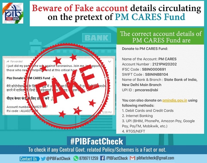 Coronavirus In India: Fake PM CARES Fund UPI ID To Cheat Donors; PIB Cautions People BEWARE! Fake PM CARES Fund UPI ID Created On Internet To Cheat Donors; All You Need To Know