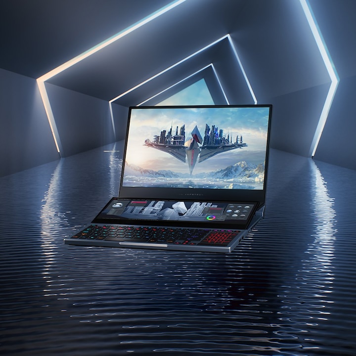 ASUS ROG unveils Asus ROG Zephyrus Duo 15 its new gaming laptop with a dual screen ASUS ROG Unveils Its New Dual Screen Gaming Laptop Asus ROG Zephyrus Duo 15