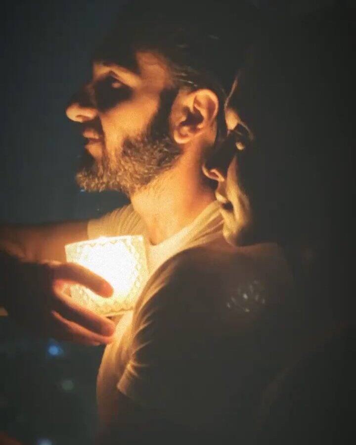 Deepika Padukone & Ranveer Singh light a candle together for the country. (Image Source: Instagram)