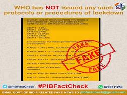 Fact Check: Govt Clears Air Around Fake WHO Coronavirus Lockdown Schedule