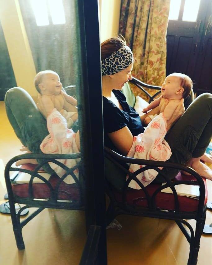 Kalki Koechlin, who became a mother of a baby girl on February 7, 2020, posted a cute photo with her on social media. The ‘Yeh Jawaani Hai Deewani’ actress can be seen sharing a hearty laugh with her daughter Sappho. The caption for the post read, 