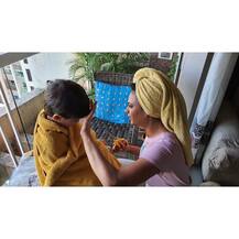 PICS: Shweta Tiwari Turns 'Barber', Gives Son Haircut Amid Coronavirus Lockdown