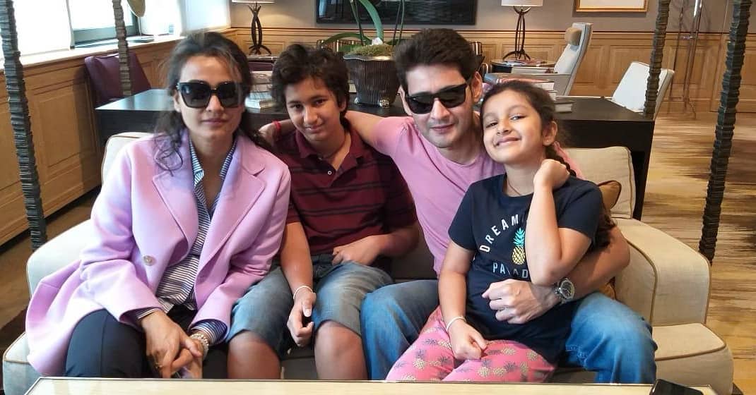 Namrata Shirodkar Shares Adorable Family PICS With Mahesh Babu