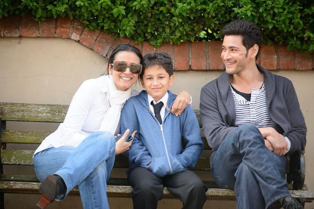 Namrata Shirodkar Shares Adorable Family PICS With Mahesh Babu