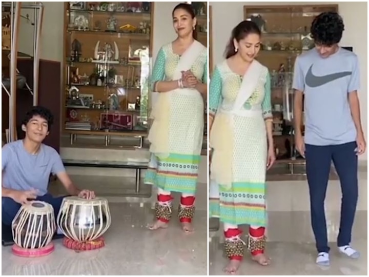 Aaja Nachle! Madhuri Dixit Teaches Dance To Son Arin During Covid-19 Lock down! Aaja Nachle! Madhuri Dixit Teaches Dance To 17-Year-Old Son Arin During Covid-19 Lock down!