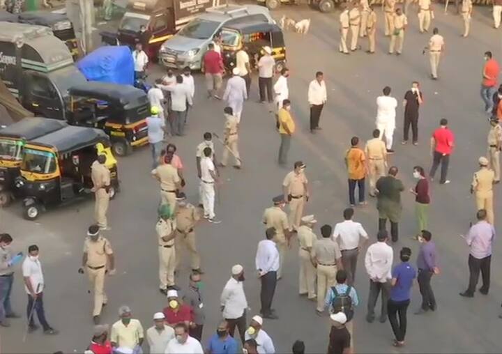 A large posse of police was on the site to bring the crowd under control even as videos of the incident went viral on social media. (ANI Photo)