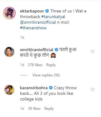 Smriti Irani Has A Witty Reaction To Ekta Kapoor's Throwback Picture