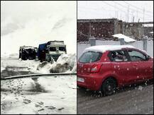 PICS: Zojila, Sonmarg Receive Fresh Snowfall; Srinagar-Leh Highway Closed