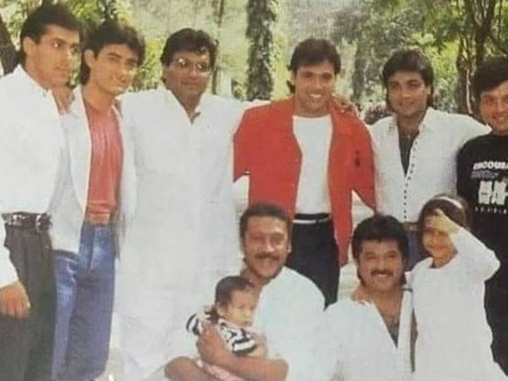 Throwback PIC of Salman, Aamir & Govinda with little Tiger Shroff and Sonam Kapoor  Check Out: Baby Tiger Shroff In Daddy Jackie’s Arms,Lil Sonam Kapoor Sitting On Papa Anil’s Lap In This Throwback PIC With Salman, Aamir & Govinda!