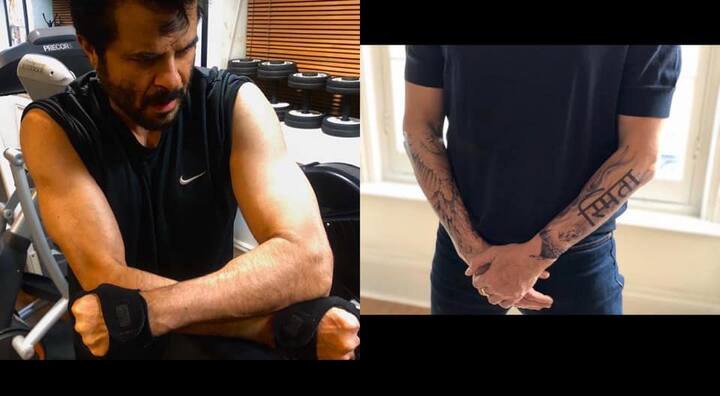 The actor also compared his before and after transformation pic