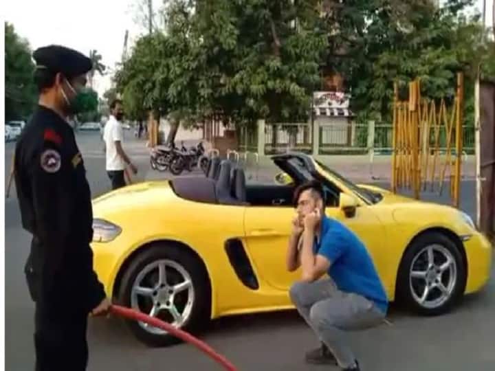 Indore Lad Out For A Spin In Porsche, Ends Up Doing Sit-Ups For Cops Indore Lad Out For A Spin In Porsche, Ends Up Doing Sit-Ups For Cops